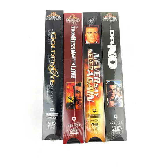 VTG Lot of 4 James Bond VHS MGM Watermarks Dr No Never Say Never Again SEALED - Picture 2 of 9